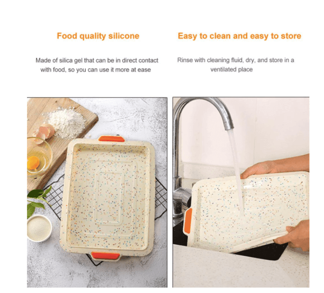 Reusable Square Silicone Baking Pan - huemabe - Creative Home Decor