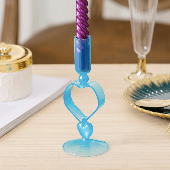 Ring/Heart Shape Glass Candlestick Holder - huemabe - Creative Home Decor