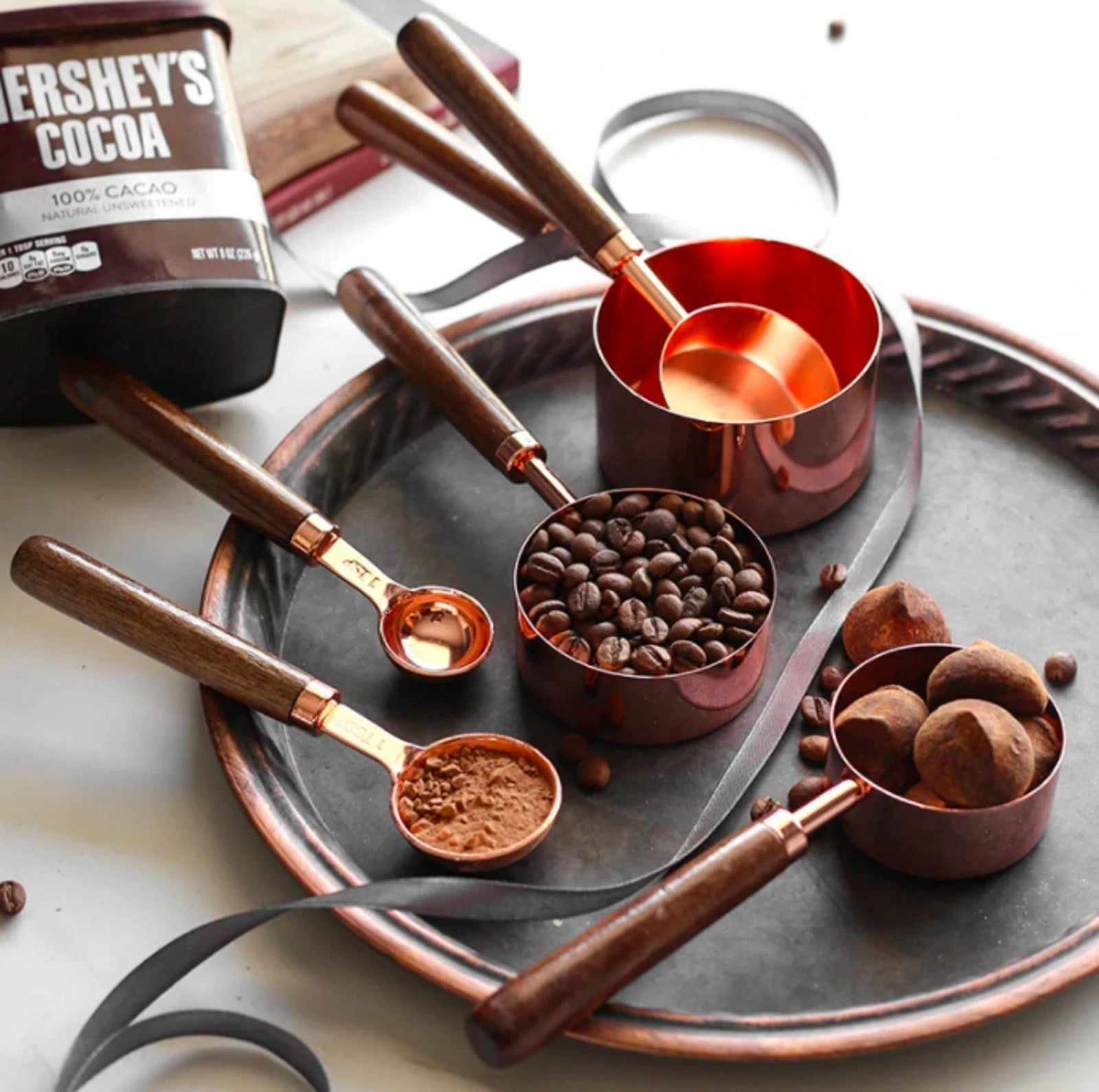 Rose Gold Stainless Steel Measuring Cups Set - huemabe - Creative Home Decor