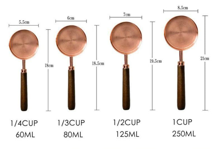 Rose Gold Stainless Steel Measuring Cups Set - huemabe - Creative Home Decor