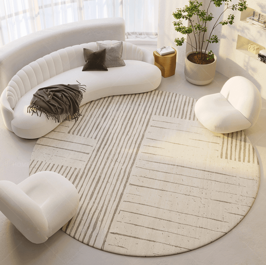 Round Art Design Living Room Carpet - huemabe - Creative Home Decor
