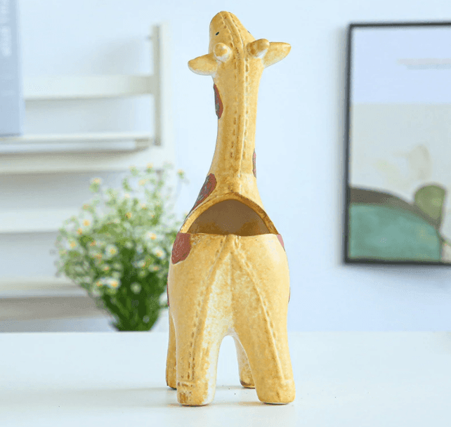 Set of 2 Ceramic Giraffe Succulent Flower Pot - huemabe - Creative Home Decor