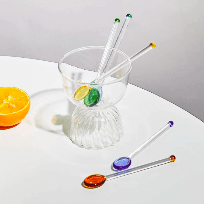 Set of 3 Glass Coffee Dessert Spoons - huemabe - Creative Home Decor