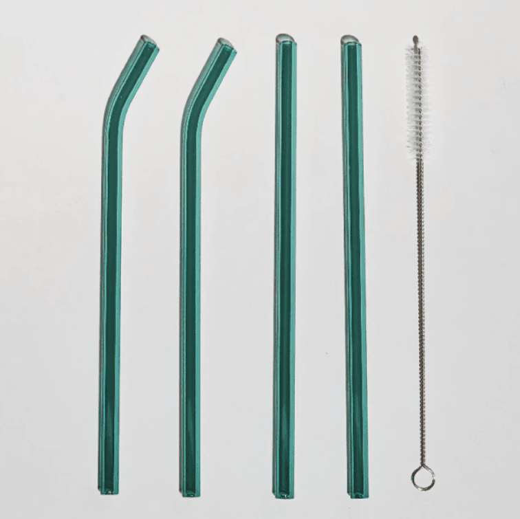 Set of 4 Reusable Glass Straws - huemabe - Creative Home Decor