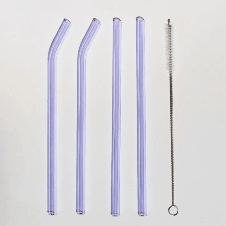 Set of 4 Reusable Glass Straws - huemabe - Creative Home Decor