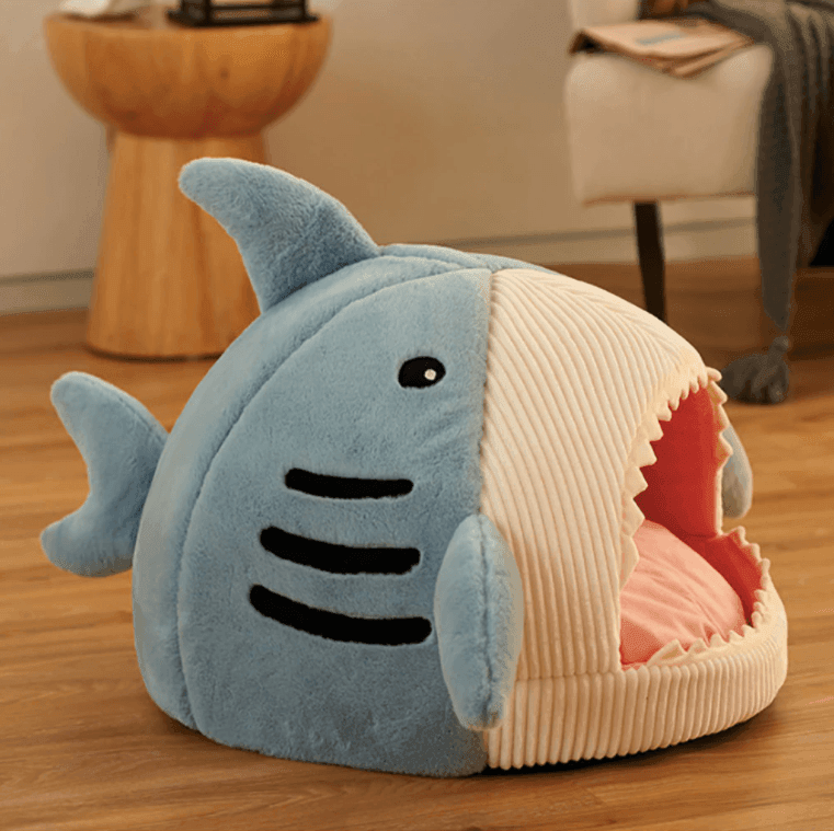 Shark Shape Warm Cat Bed - huemabe - Creative Home Decor