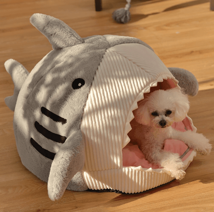 Shark Shape Warm Cat Bed - huemabe - Creative Home Decor