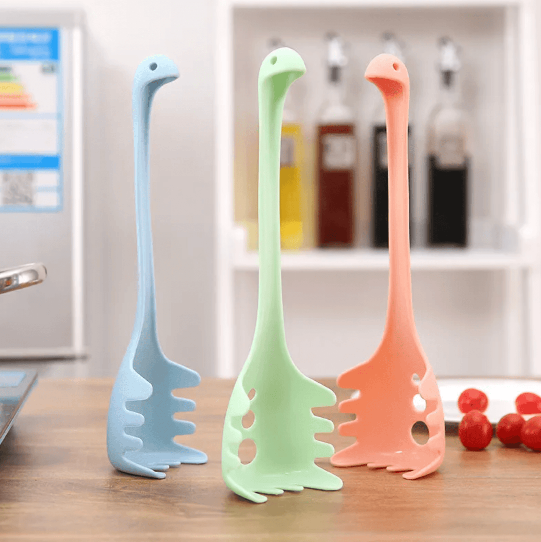 Silicone Dinosaur Shape Long Handle Noodle Spoon - huemabe - Creative Home Decor