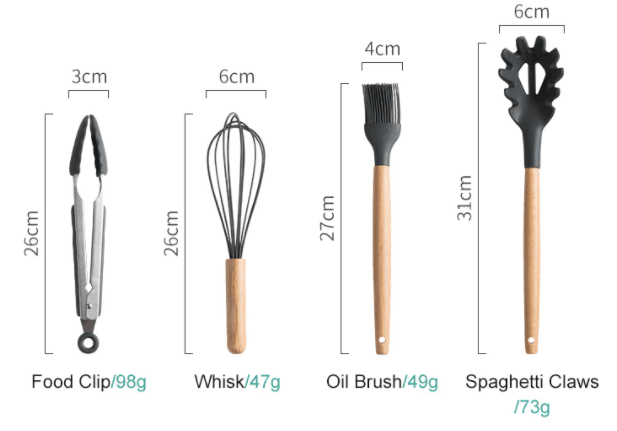 Silicone Kitchenware Cooking Utensils Set - huemabe - Creative Home Decor