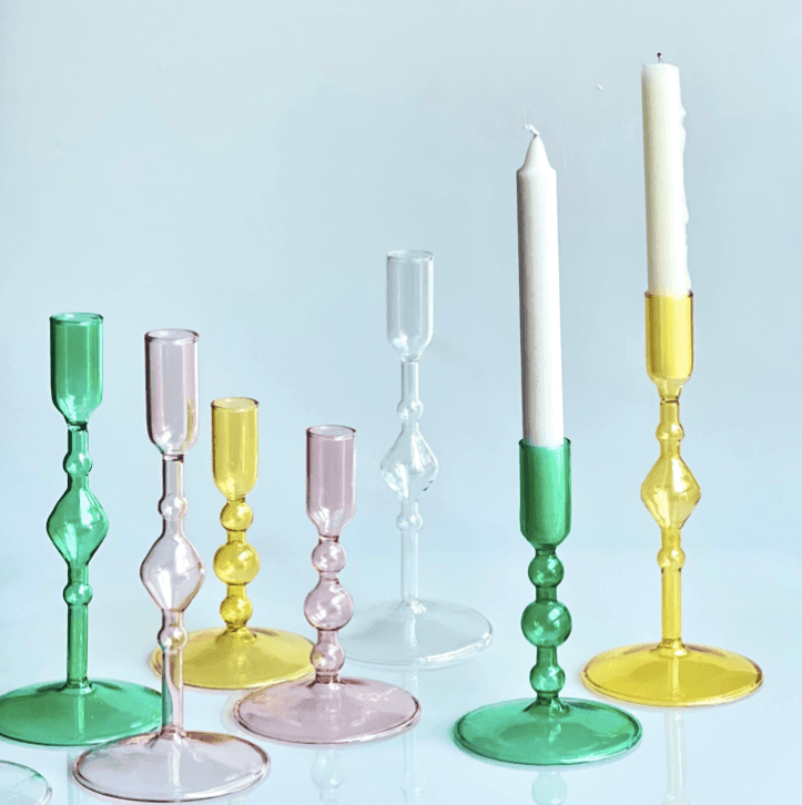 Slim Glass Candle Holders - huemabe - Creative Home Decor