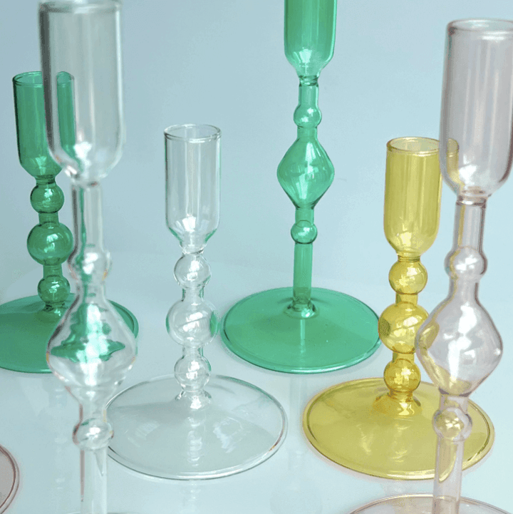 Slim Glass Candle Holders - huemabe - Creative Home Decor