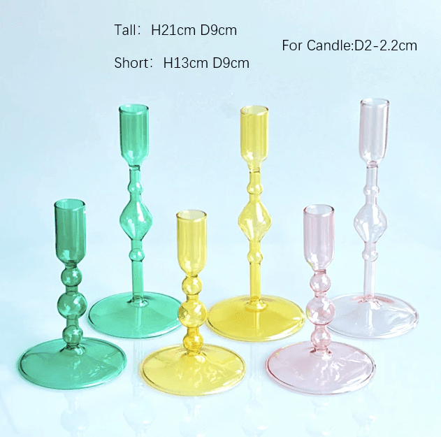 Slim Glass Candle Holders - huemabe - Creative Home Decor