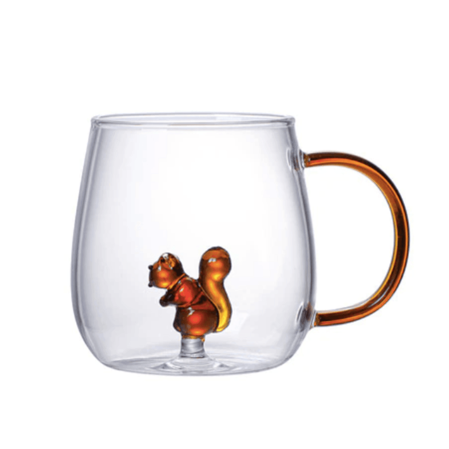 Squirrels Animal Shape Glass Cup - huemabe - Creative Home Decor