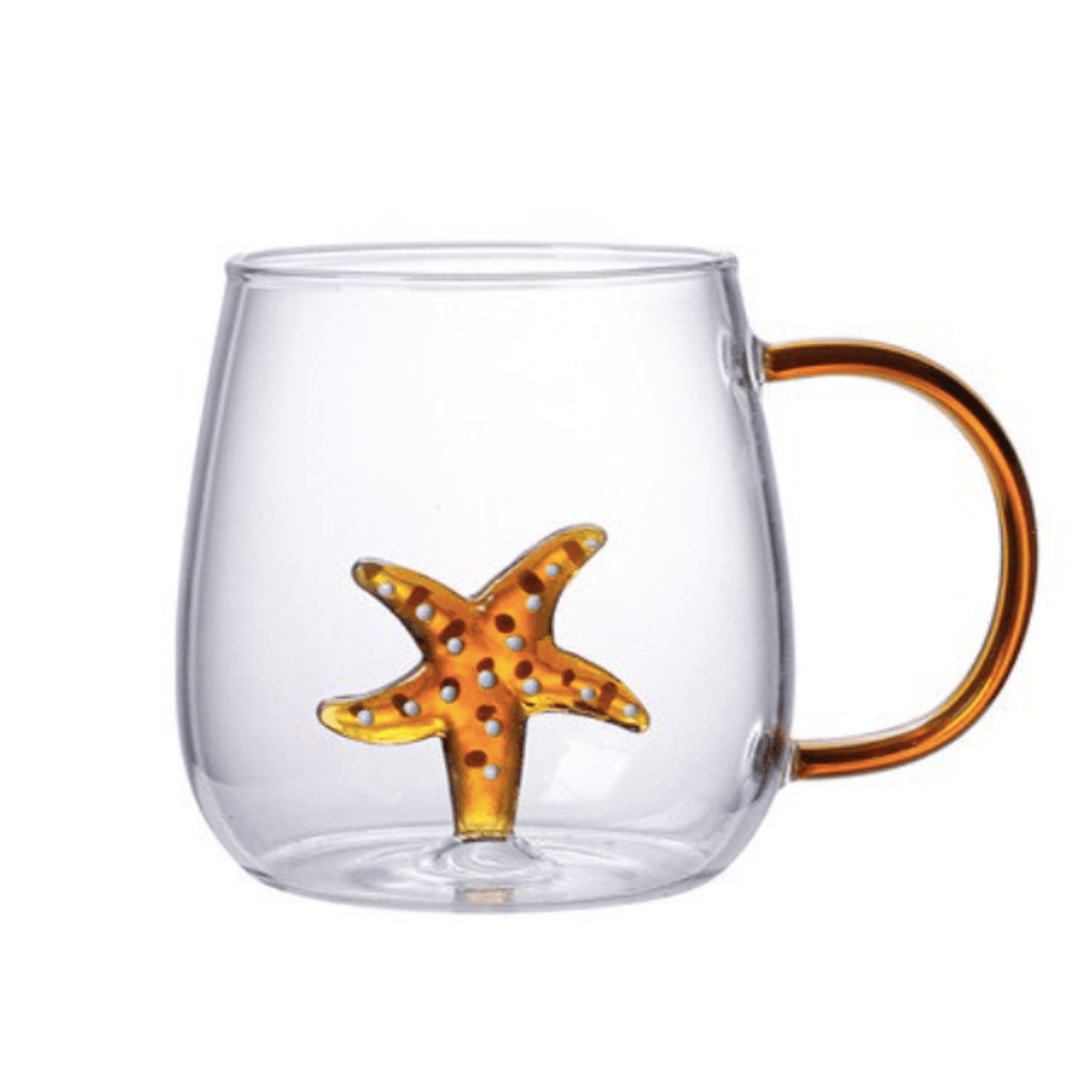 Starfish Animal Shape Glass Cup - huemabe - Creative Home Decor