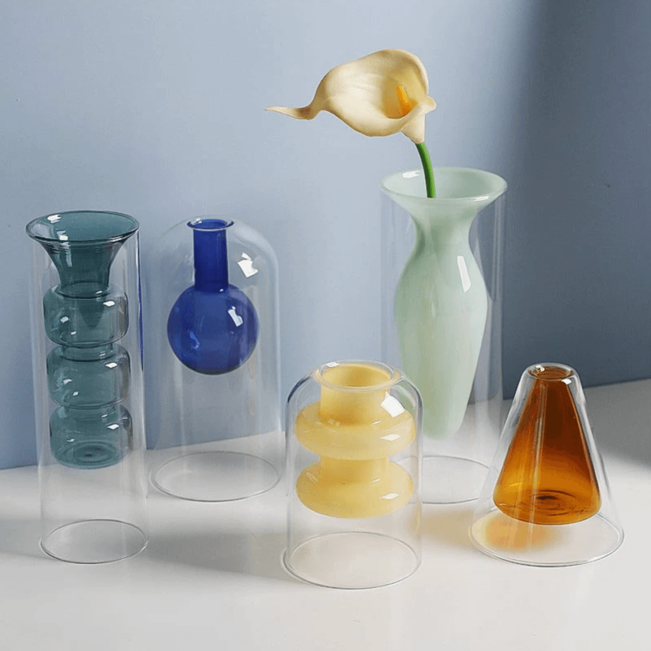 Terrarium Hydroponic Colored Glass Vase - huemabe - Creative Home Decor