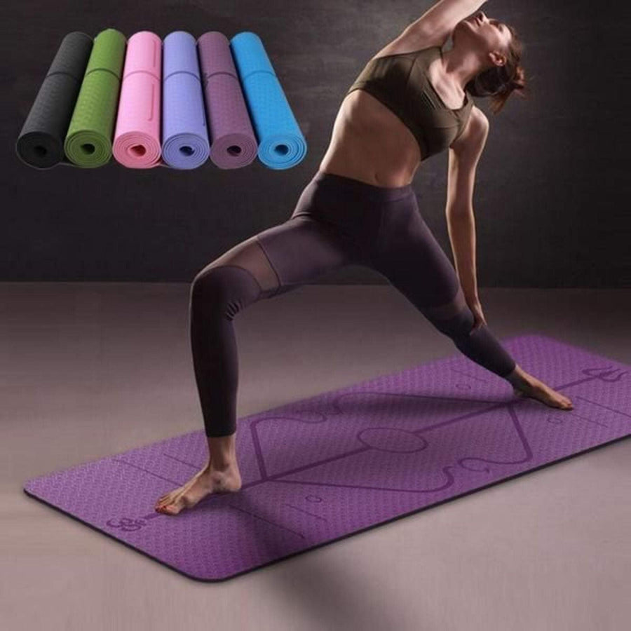 TPE Yoga Mat with Position Line - huemabe - Creative Home Decor