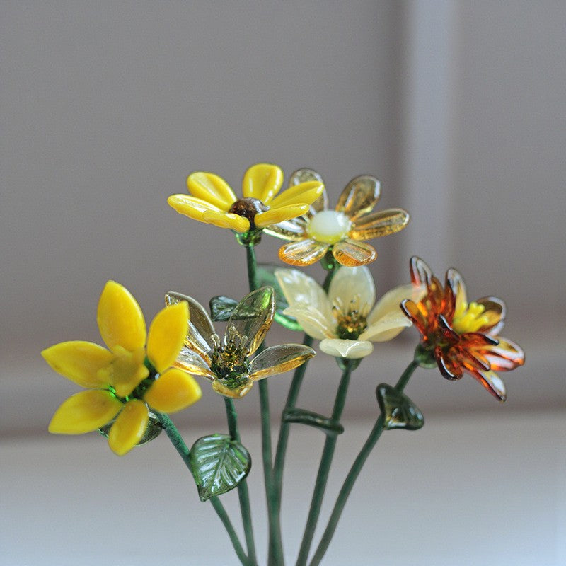 Glass Flower Bouquet – Artistic Home Décor & Ornament