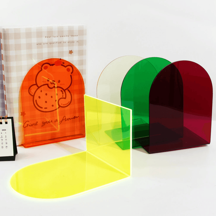 Transparent Acrylic Bookend - huemabe - Creative Home Decor