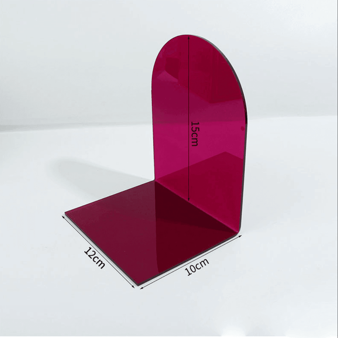 Transparent Acrylic Bookend - huemabe - Creative Home Decor