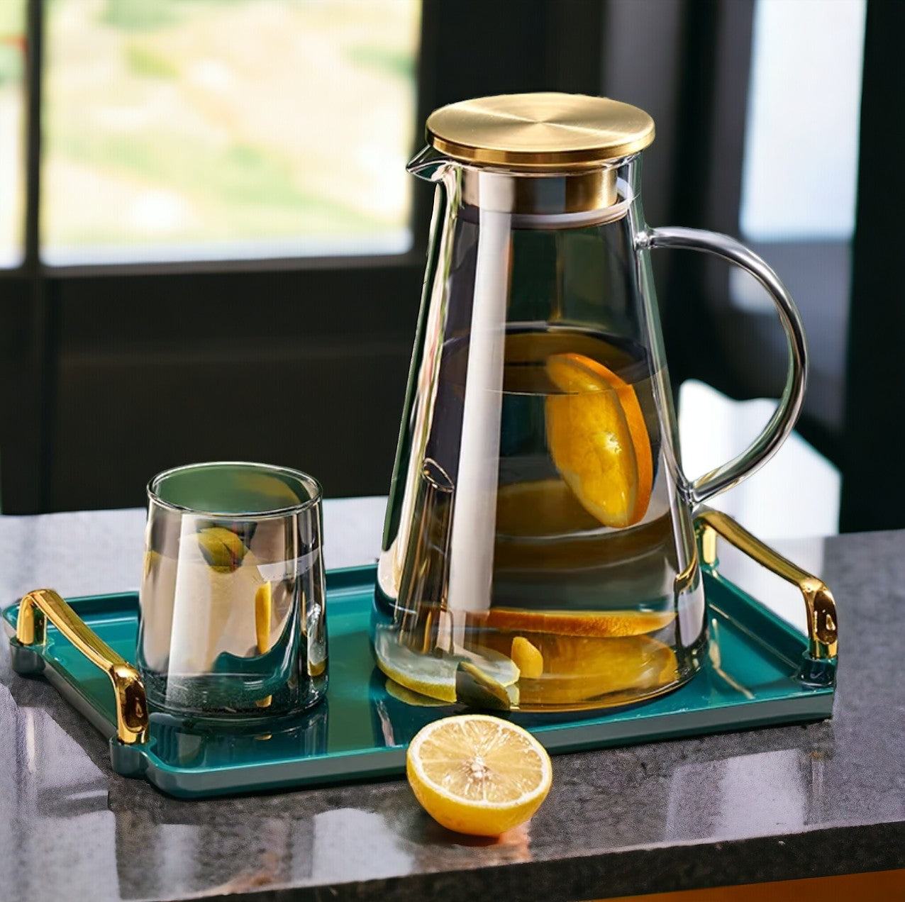 Transparent Heat-Resistant Water Jug | Water Kettle with Cup - huemabe - Creative Home Decor
