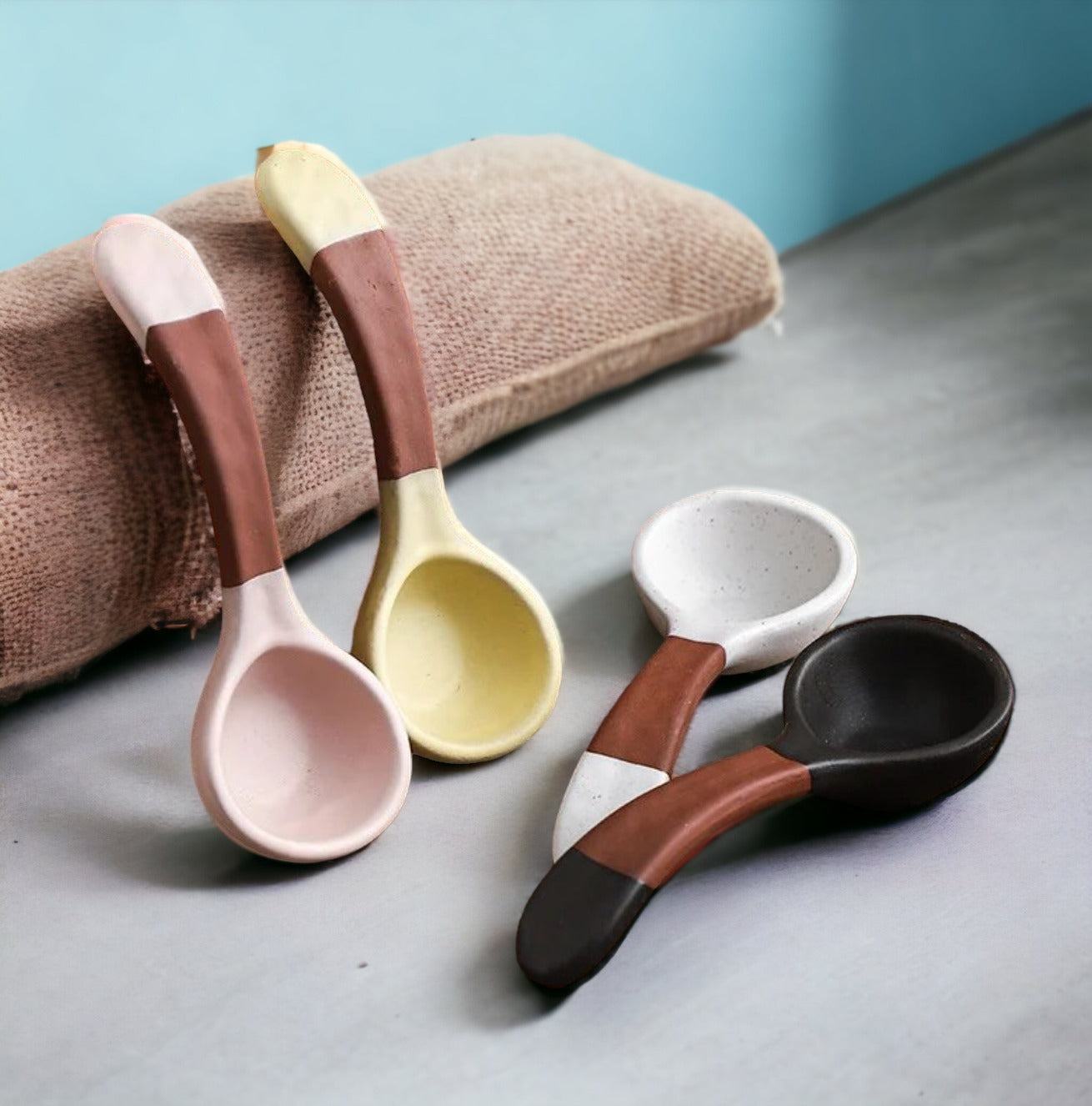 Vintage Ceramic Eating Soup Spoon - huemabe - Creative Home Decor