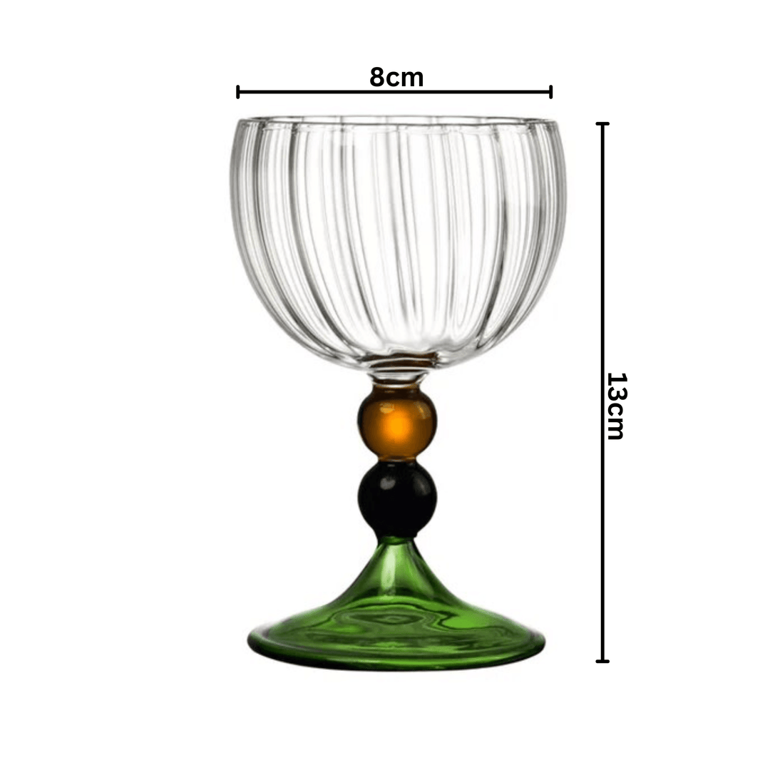 Vintage Goblet Clear Nordic Ripple Wine Glasses Cup - huemabe - Creative Home Decor