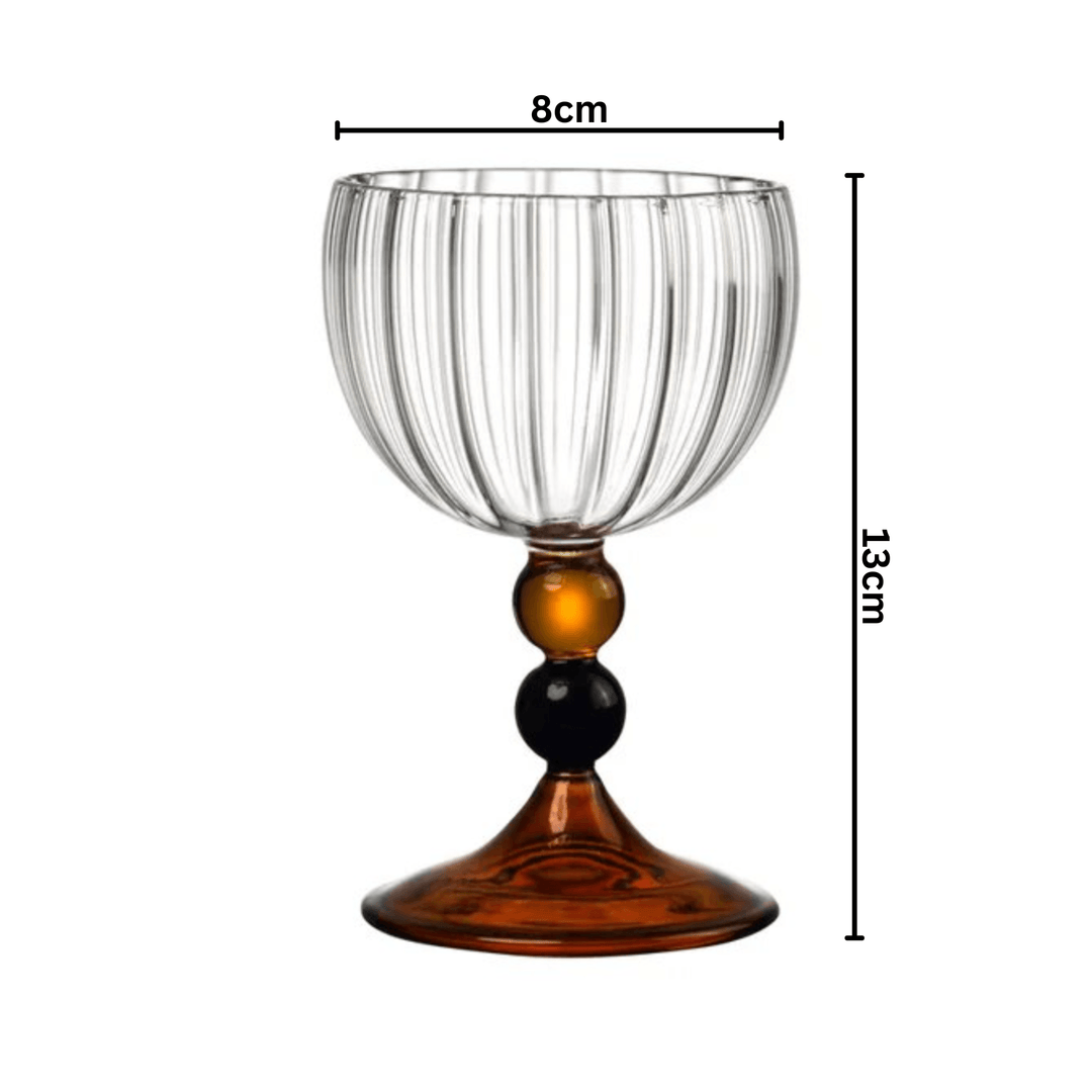 Vintage Goblet Clear Nordic Ripple Wine Glasses Cup - huemabe - Creative Home Decor