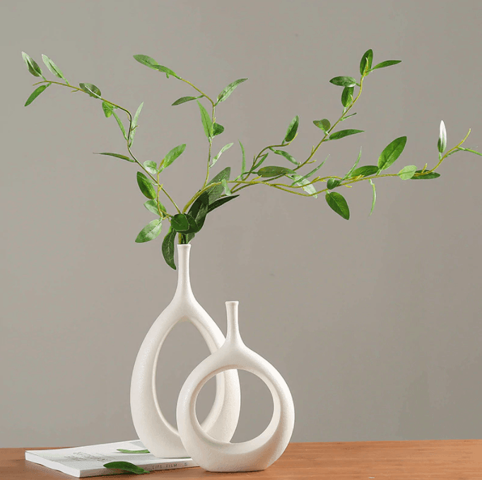 White Hollow Out Ceramic Vase - huemabe - Creative Home Decor