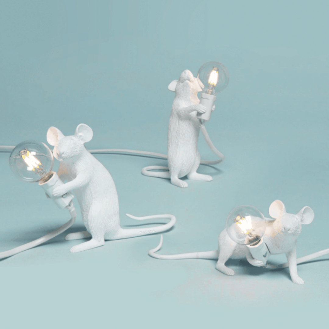 White Mouse Resin Decor Night Light - huemabe - Creative Home Decor