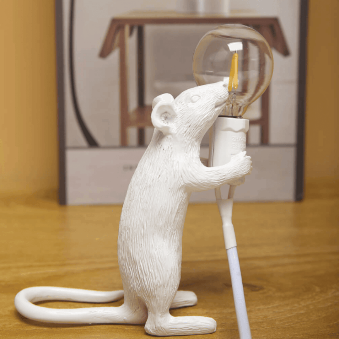 White Mouse Resin Decor Night Light - huemabe - Creative Home Decor