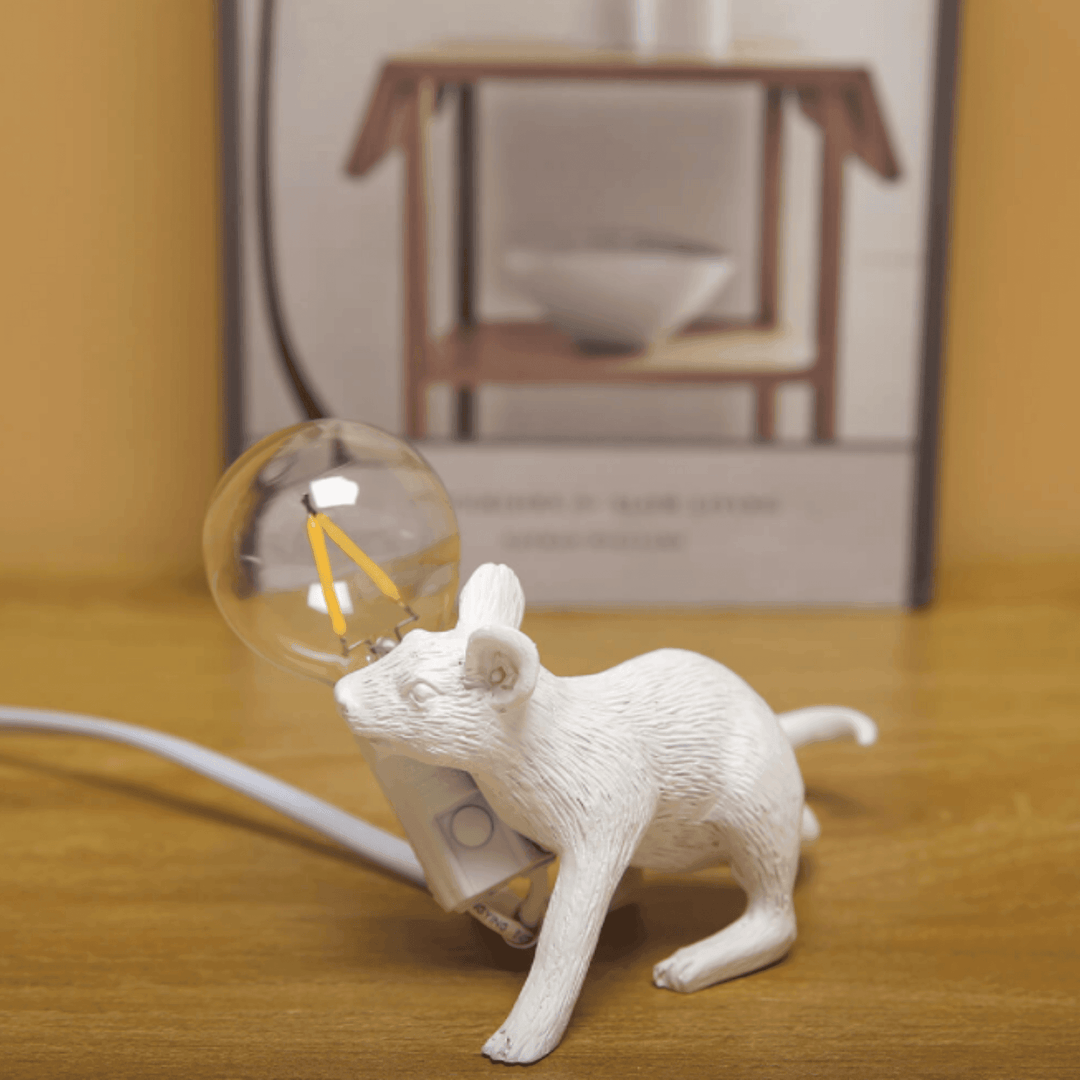 White Mouse Resin Decor Night Light - huemabe - Creative Home Decor