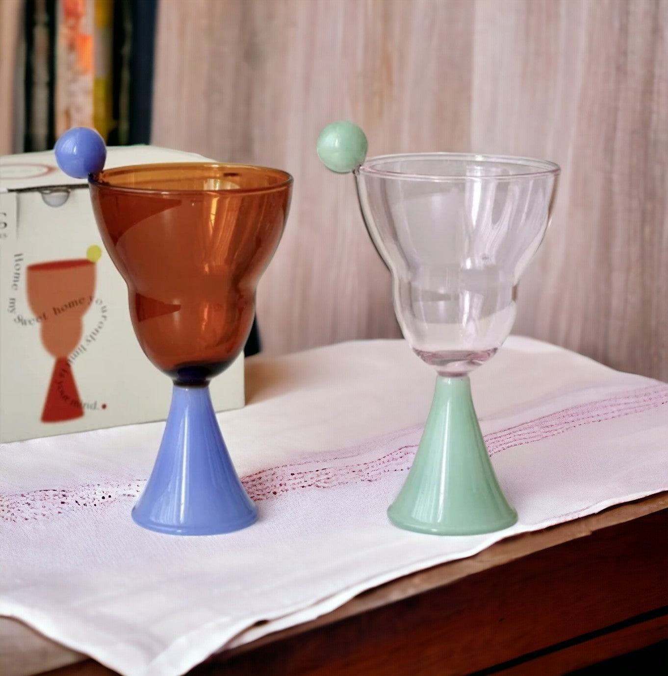 Wine Goblet Cocktail Color Glass Cup (With Gift Box) - huemabe - Creative Home Decor