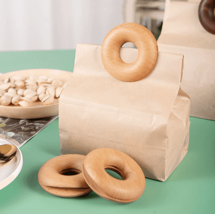 Wooden Donut Bag Clips - huemabe - Creative Home Decor