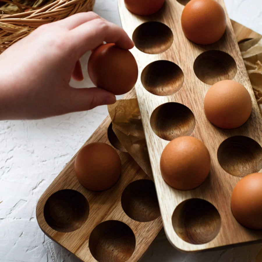 Wooden Egg Storage Tray - huemabe - Creative Home Decor