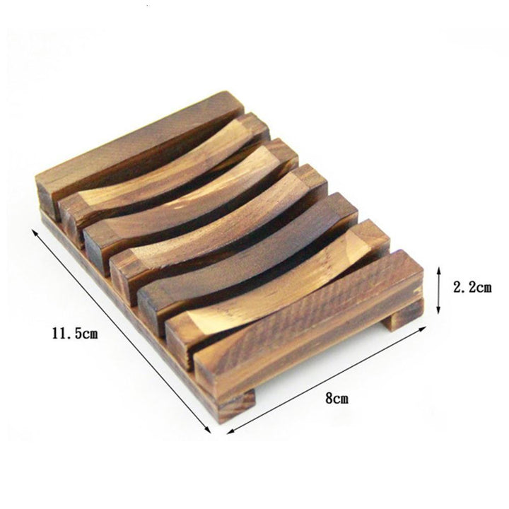 Wooden Natural Bamboo Soap Dishes Tray - huemabe - Creative Home Decor